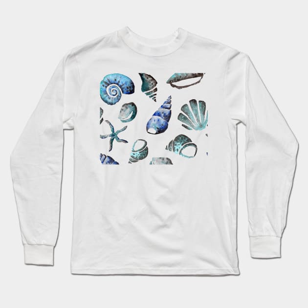 South pacific sea shells Long Sleeve T-Shirt by hamptonstyle